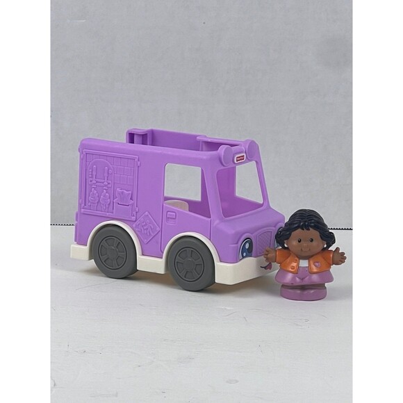 Fisher Price Little People Purple Ice Cream Truck with Figure - Picture 1 of 4